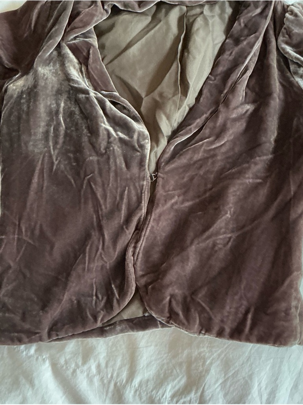 Mint Velvet Mauve Velvet Open Blazer Jacket
